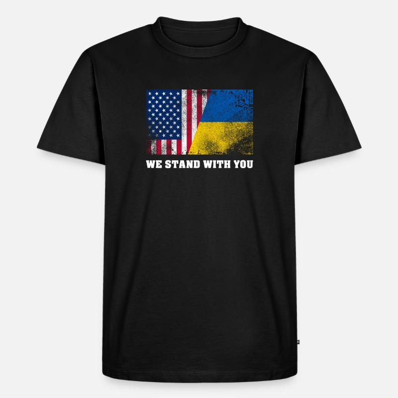 Ukraine - Männer Premium Bio T-Shirt - Schwarz