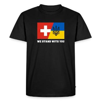 Ukraine - Men's Premium Organic T-Shirt - black - Front - Nico (187cm)