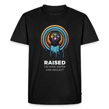 Génération X - Élevé avec de l’eau de tuyau et de la négligence - T-shirt Premium bio Homme - noir - Devant - Nico (187cm)