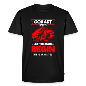 Piste de kartIng Rennkart Kartrennen - T-shirt Premium bio Homme - noir - Devant - Nico (187cm)