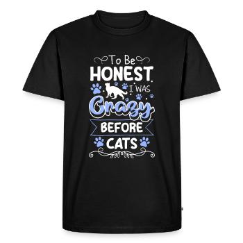 Chats Yeux de chat Chat Chat sauvage - T-shirt Premium bio Homme - noir - Devant - Nico (187cm)