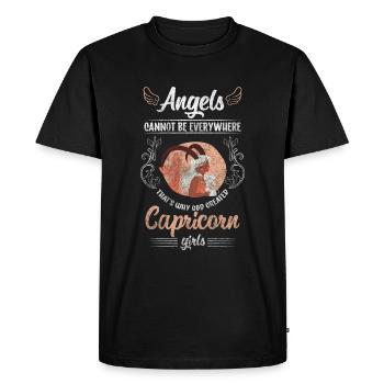 Capricorne Personnage d’anniversaire - T-shirt Premium bio Homme - noir - Devant - Nico (187cm)