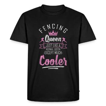 Entraînement d’escrime, escrime sportive, arts martiaux - T-shirt Premium bio Homme - noir - Devant - Nico (187cm)