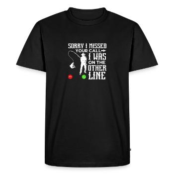Pêche Pêcheurs pêcheurs sportifs - T-shirt Premium bio Homme - noir - Devant - Nico (187cm)