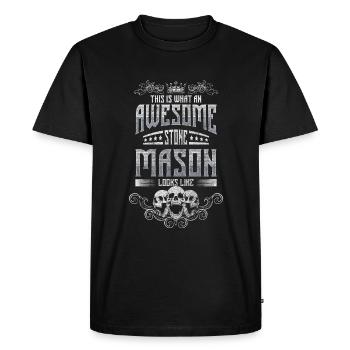 Sculpteur, Travail, Compagnon, Armoiries de la Guilde - T-shirt Premium bio Homme - noir - Devant - Nico (187cm)