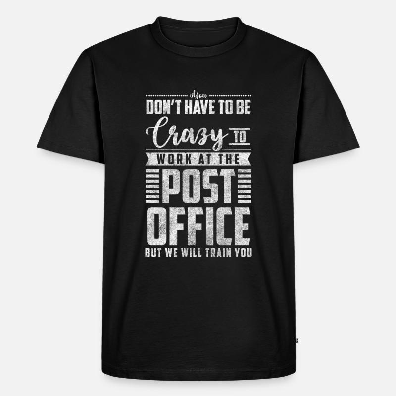 Post Briefe Briefbote Bote - Männer Premium Bio T-Shirt - Schwarz