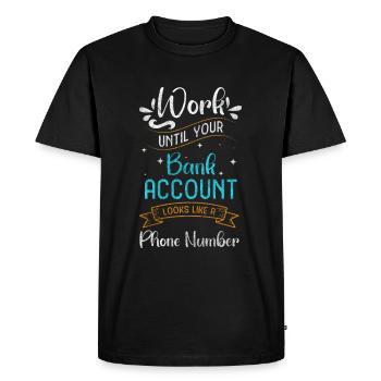 Empire, freedom, happiness - Men's Premium Organic T-Shirt - black - Front - Nico (187cm)