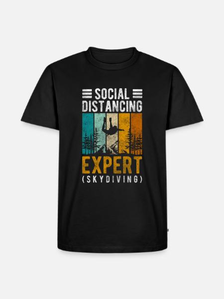 Skydive Jump Hobby Tandem Jump - Men's Premium Organic T-Shirt - black