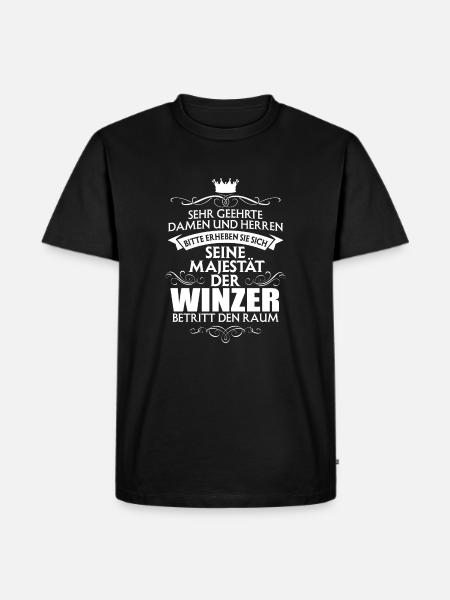 WINZER - Männer Premium Bio T-Shirt - Schwarz
