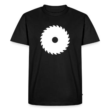 Scie circulaire - T-shirt Premium bio Homme - noir - Devant - Nico (187cm)
