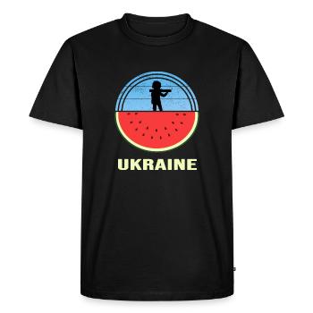 Kherson UKRAINE Oblast de Kherson Pastèque - T-shirt Premium bio Homme - noir - Devant - Nico (187cm)