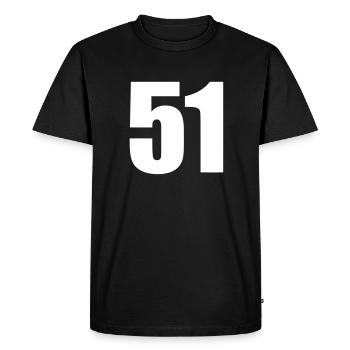 51 - T-shirt Premium bio Homme - noir - Devant - Nico (187cm)