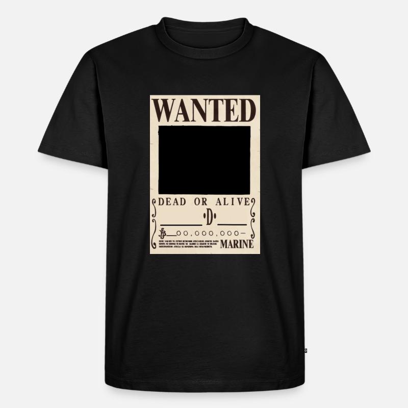 Steckbrief - Männer Premium Bio T-Shirt - Schwarz