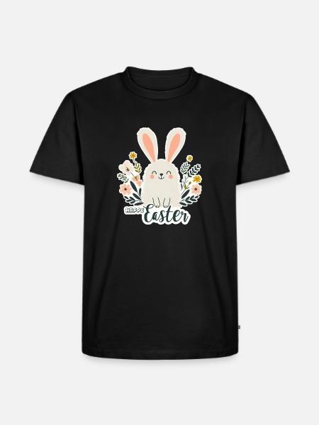 Süßes Osterhasen-Design – Perfekt für Ostern! 🐰🌸 - Männer Premium Bio T-Shirt - Schwarz