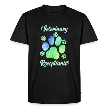 Veterinary assistant with a heart for animals - Men's Premium Organic T-Shirt - black - Front - Nico (187cm)