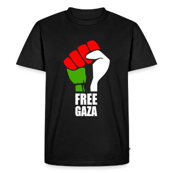 Free gaza - Men's Premium Organic T-Shirt - black - Front - Nico (187cm)