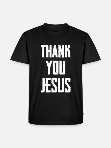 Merci Jésus - T-shirt Premium bio Homme - noir