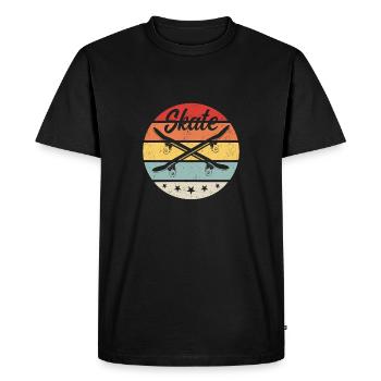 Skate | Skater | Skateboard | Patinage - T-shirt Premium bio Homme - noir - Devant - Nico (187cm)