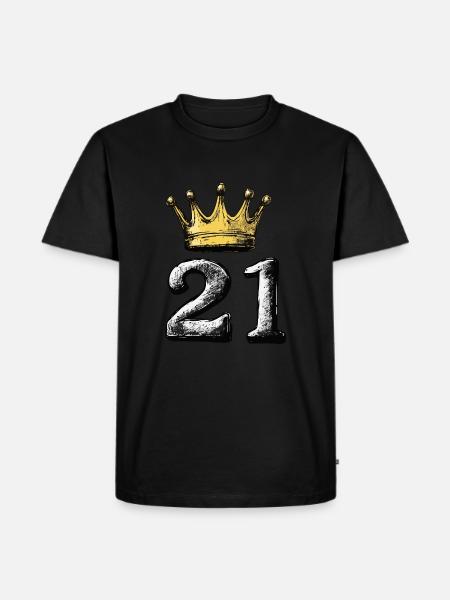21 Number Krone - Men's Premium Organic T-Shirt - black