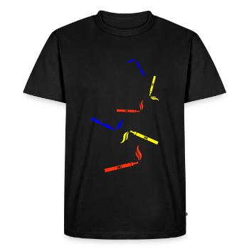 Silhouette de cigarette électronique - T-shirt Premium bio Homme - noir - Devant - Nico (187cm)