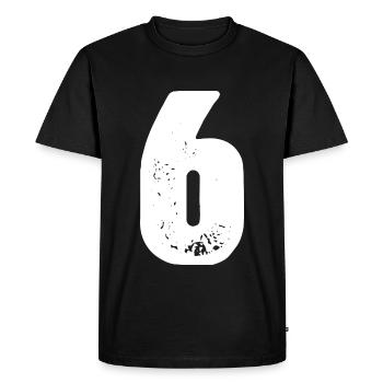 Maillot 6 numéros - T-shirt Premium bio Homme - noir - Devant - Nico (187cm)