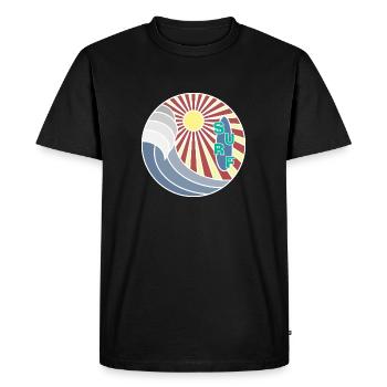 Surf Logo - T-shirt Premium bio Homme - noir - Devant - Nico (187cm)