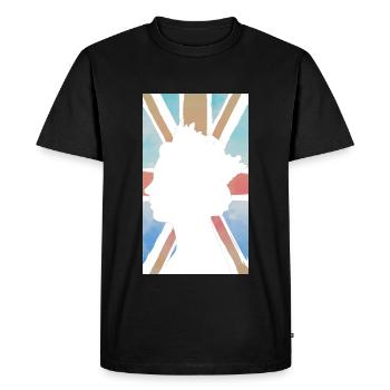 QUEEN ELIZABETH DRAPEAU DU ROYAUME-UNI UNION JACK ROYAUME DU CIEL - T-shirt Premium bio Homme - noir - Devant - Nico (187cm)