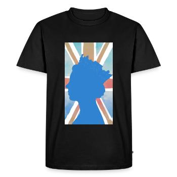 QUEEN ELIZABETH DRAPEAU DU ROYAUME-UNI UNION JACK ROYAUME DU CIEL - T-shirt Premium bio Homme - noir - Devant - Nico (187cm)