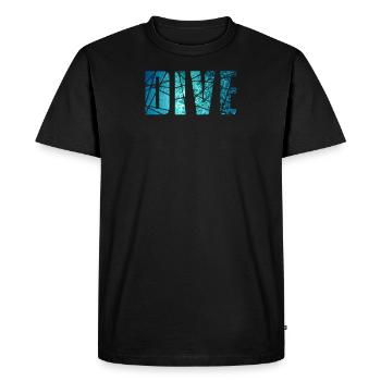 DIVE - T-shirt Premium bio Homme - noir - Devant - Nico (187cm)