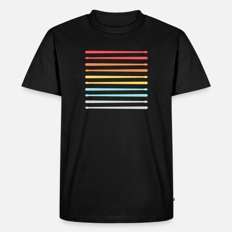 Drumsticks - Männer Premium Bio T-Shirt - Schwarz