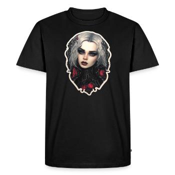Goth Girl Gothic Mystique Horreur Mystérieuse - T-shirt Premium bio Homme - noir - Devant - Nico (187cm)