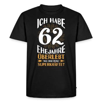Mariage Aquarium Mariage 62 ans mariage - T-shirt Premium bio Homme - noir - Devant - Nico (187cm)