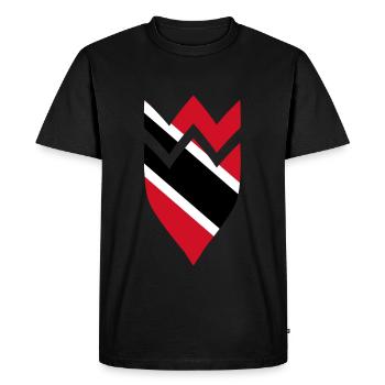 Trinidad & Tobago Coat of Arms Flag - Men's Premium Organic T-Shirt - black - Front - Nico (187cm)