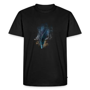 Plume - T-shirt Premium bio Homme - noir - Devant - Nico (187cm)
