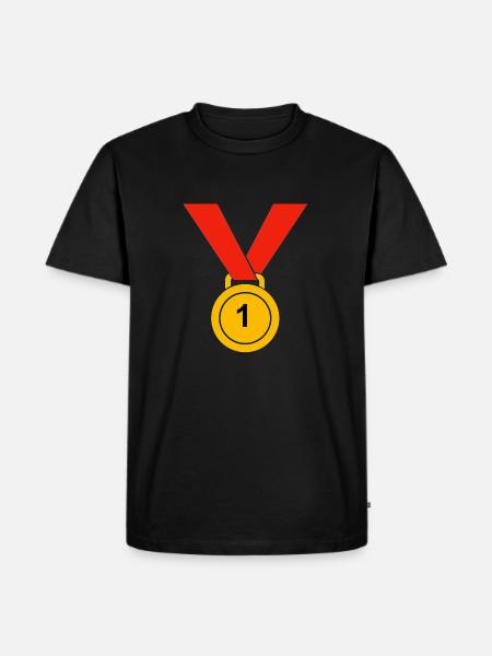 Medal "1" - Men's Premium Organic T-Shirt - black