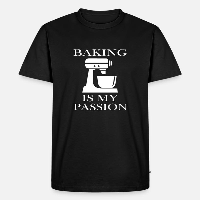 Backen Baking - Männer Premium Bio T-Shirt - Schwarz