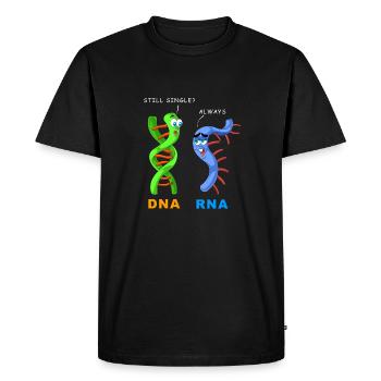 DNA RNA still single - Men's Premium Organic T-Shirt - black - Front - Nico (187cm)