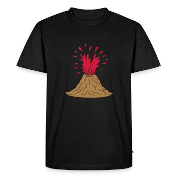 Conception de l’éruption volcanique - T-shirt Premium bio Homme - noir - Devant - Nico (187cm)