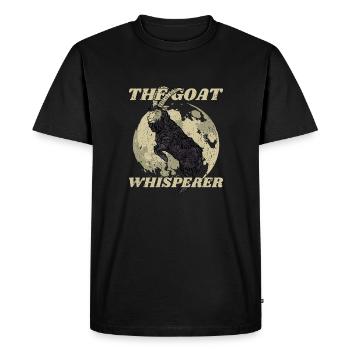 Chèvre Chuchoteur Chèvre Chuchoteur Cadeau Chèvre - T-shirt Premium bio Homme - noir - Devant - Nico (187cm)