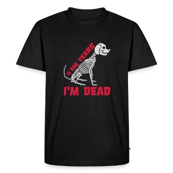 dans les années de chien Mort - T-shirt Premium bio Homme - noir - Devant - Nico (187cm)