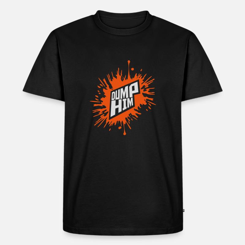 dump him Zitat Logo - Männer Premium Bio T-Shirt - Schwarz