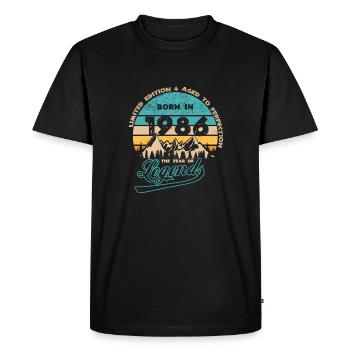 Légendes 1986 - T-shirt Premium bio Homme - noir - Devant - Nico (187cm)