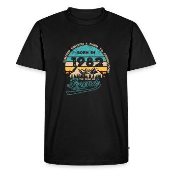 Légendes 1982 - T-shirt Premium bio Homme - noir - Devant - Nico (187cm)