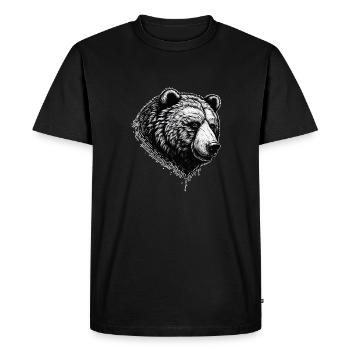 Dangereux grizzli noir - T-shirt Premium bio Homme - noir - Devant - Nico (187cm)