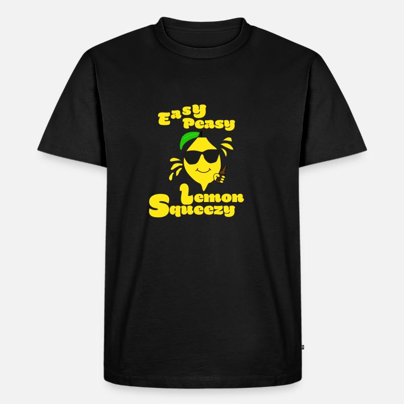 Easy Peasy Lemon Squeezy - Männer Premium Bio T-Shirt - Schwarz