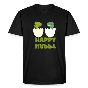 Dinos heureux - T-shirt Premium bio Homme - noir - Devant - Nico (187cm)