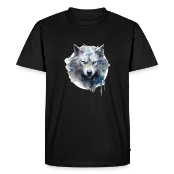Badass Wolf - T-shirt Premium bio Homme - noir - Devant - Nico (187cm)