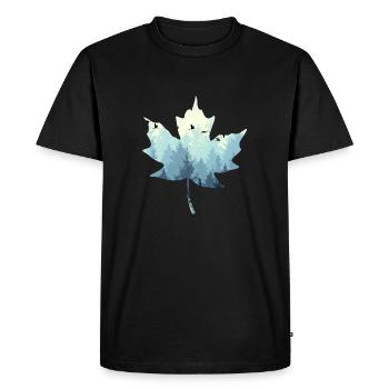 Leaf landscape - Men's Premium Organic T-Shirt - black - Front - Nico (187cm)
