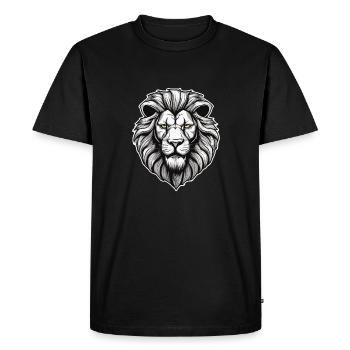 Lion's Head - Men's Premium Organic T-Shirt - black - Front - Nico (187cm)