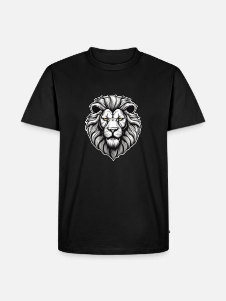 Lion's Head - Men's Premium Organic T-Shirt - black